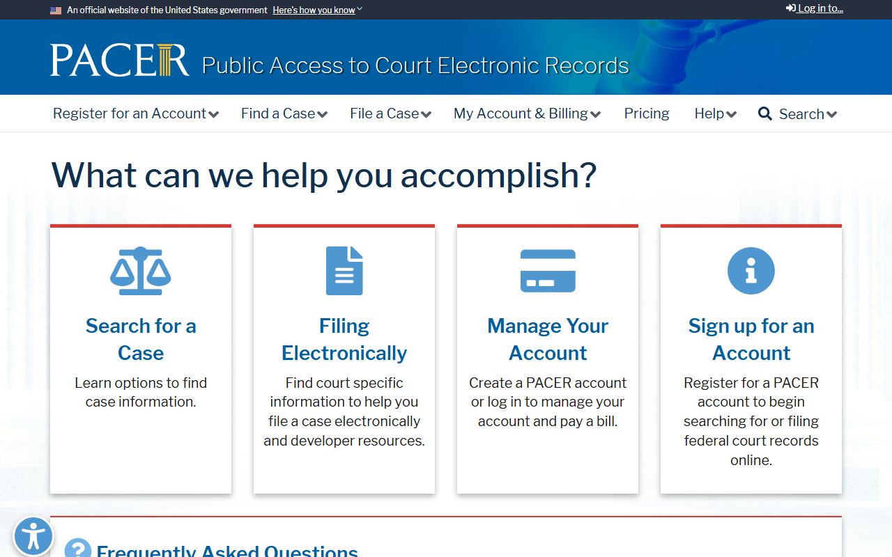 Talbot County court dockets PACER federal case search
